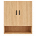 Armoire Suspendue Moderne avec Rangement Intégré en Bois de Chêne