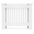 Cache-radiateur design rural en bois MDF blanc
