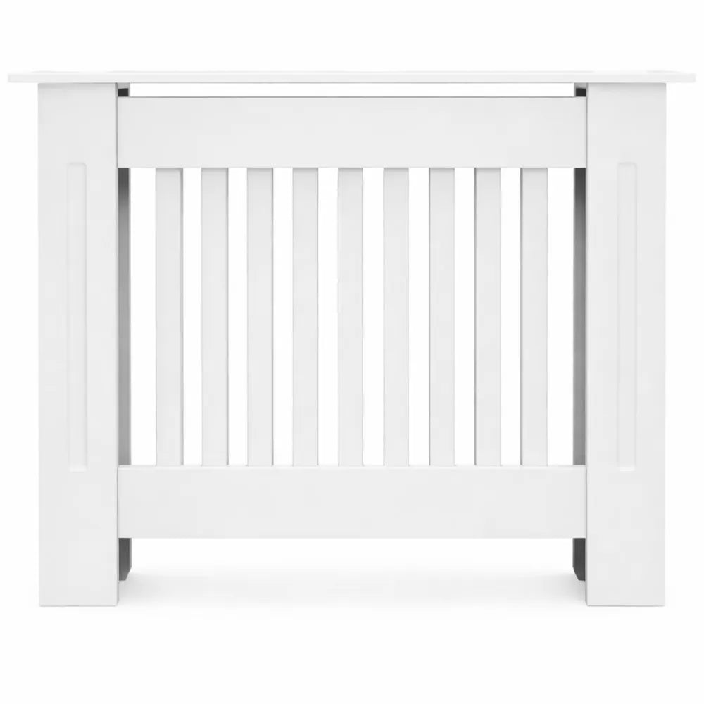 Cache-radiateur design rural en bois MDF blanc