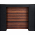Comptoir d'Accueil Rectangulaire avec Éclairage LED, 160x60x111 cm, Idéal pour Hall et Bureau