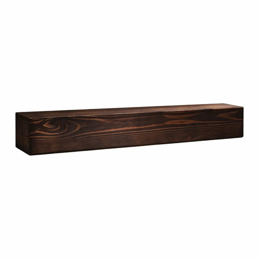 Étagère Murale en Bois pour Cheminée, 122 x 20,3 x 12,7 cm, Capacité 22,7 kg, Finition Artisanale Rustique