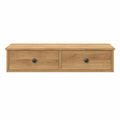 Étagère murale en bois avec tiroirs et armoire intégrée
