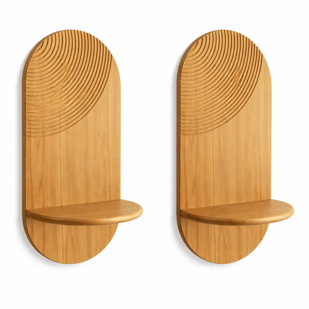 Étagères Murales en Bois sans Perçage – Design Moderne et Bohème pour Salon et Chambre